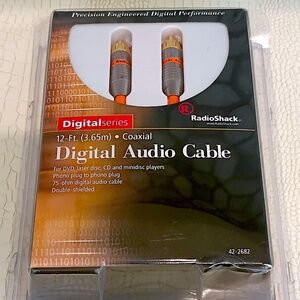 Hi-End Digital Audio Cable 12-Ft. Digital Series Radio Shack # 42-2682 (Unused)